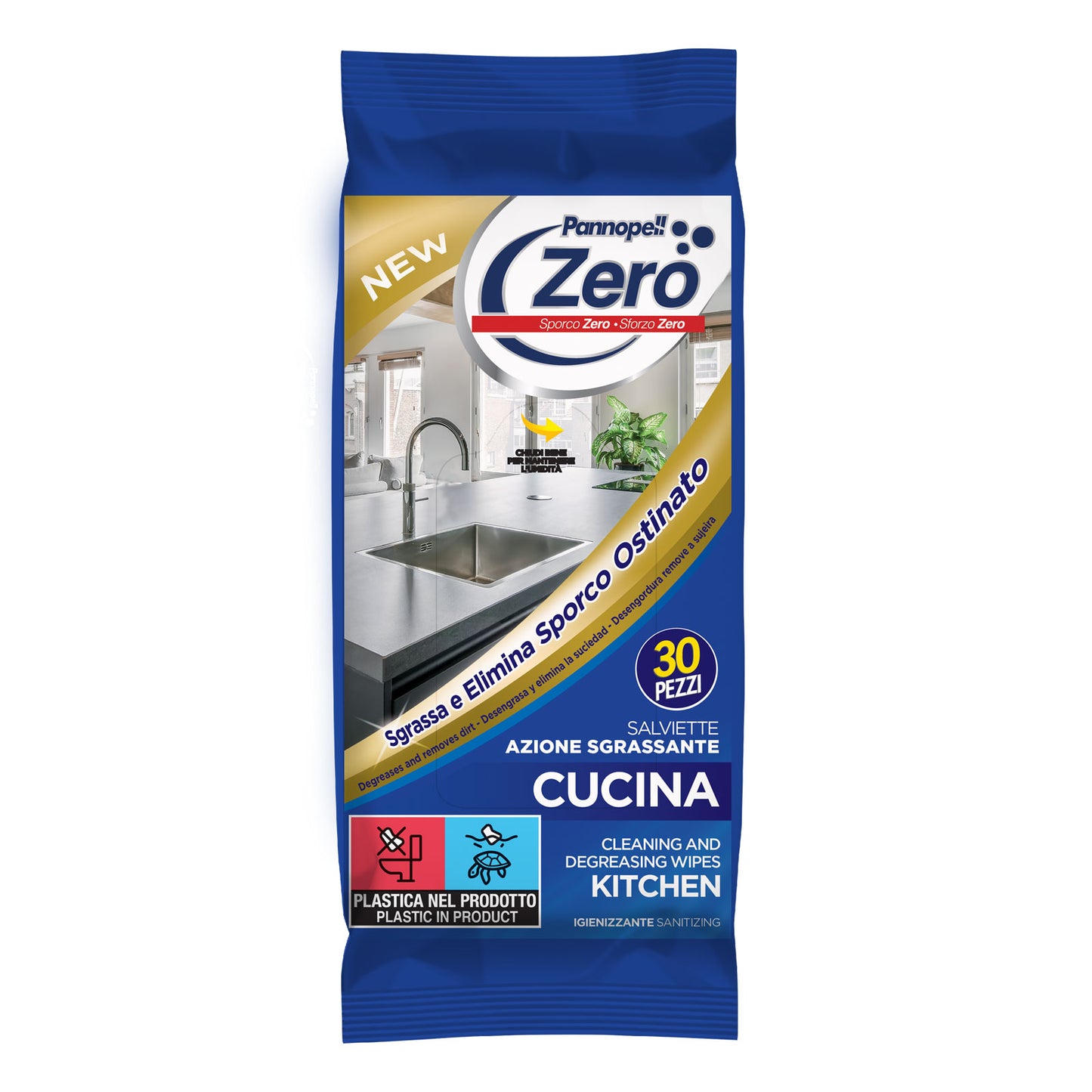 PANNOPELL CUCINA E INOX - 30 PANNI UMIDIFICATI