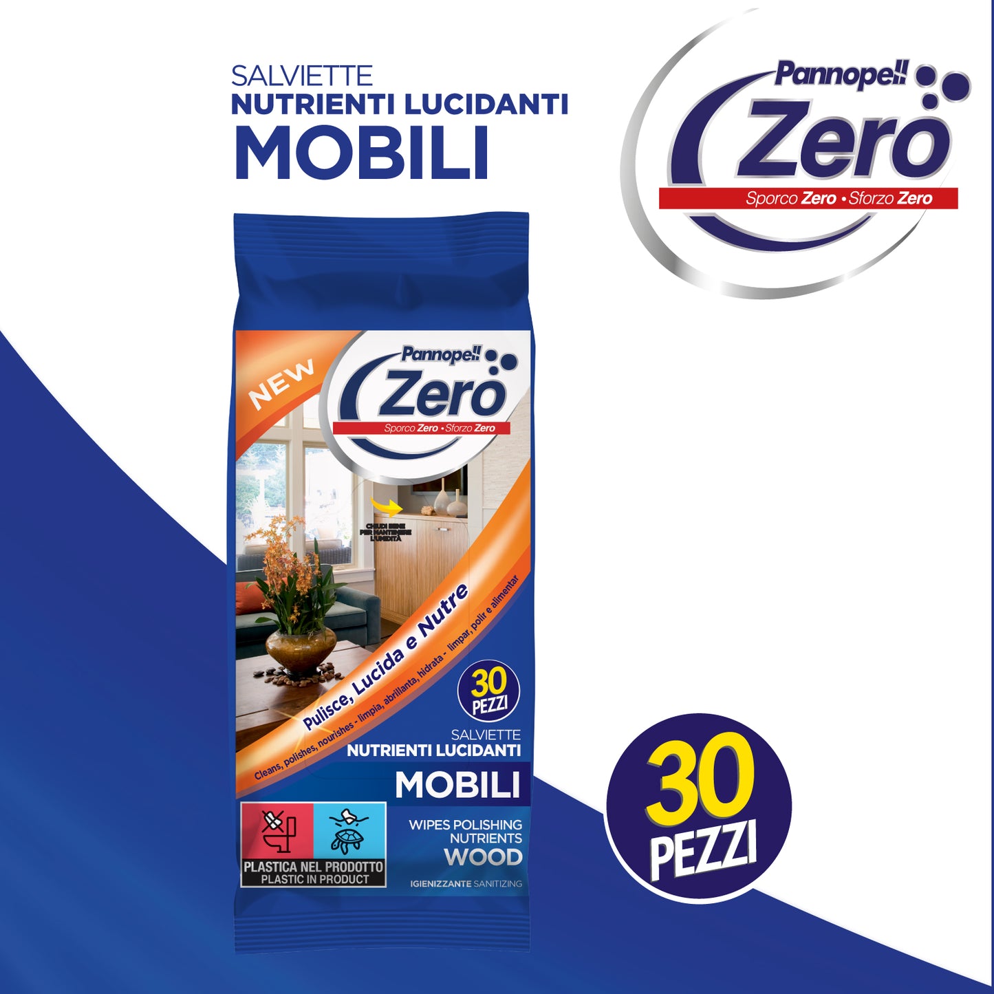 PANNOPELL MOBILI - 30 PANNI UMIDIFICATI