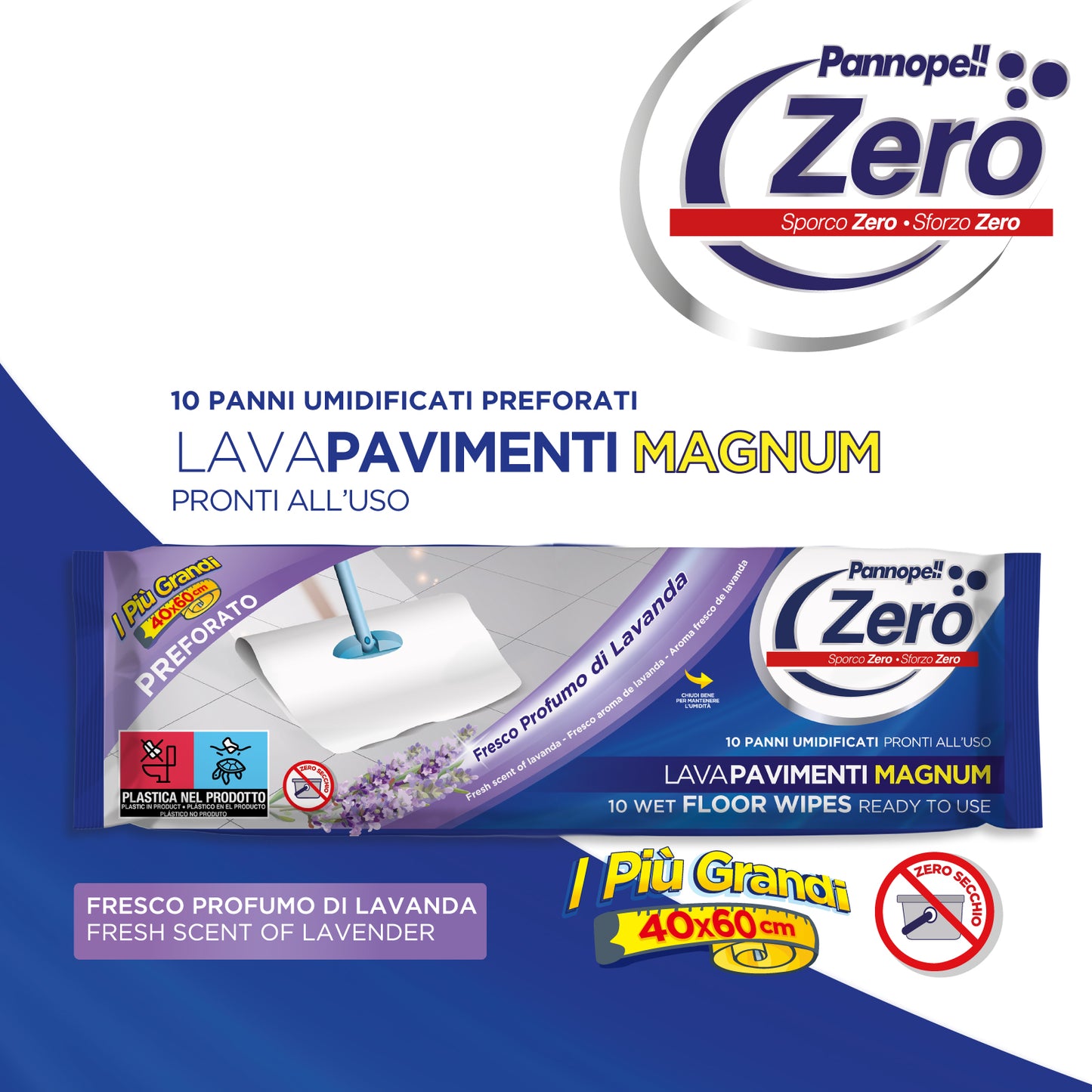 Pannopell Lavapavimenti MAGNUM PREFORATO LAVANDA - 40x60 cm