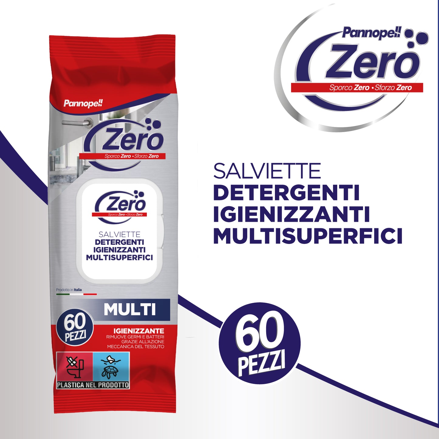 PANNOPELL IGIENIZZANTE - MULTI - 60 SALVIETTE UMIDIFICATE