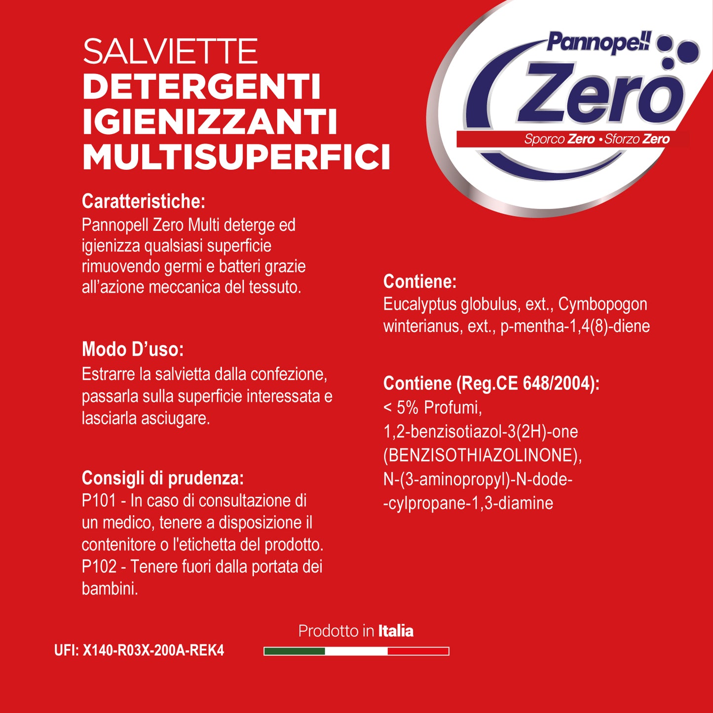PANNOPELL IGIENIZZANTE - MULTI - 60 SALVIETTE UMIDIFICATE