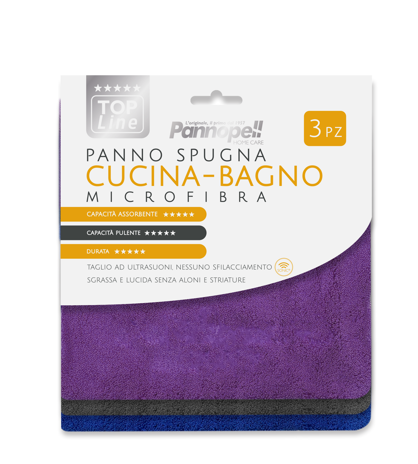 TOP LINE 3 PANNI CUCINA-BAGNO