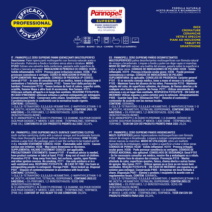 PANNOPELL SUPREMO - 100 PANNI IMBEVUTI IGIENIZZANTI PRONTI ALL'USO