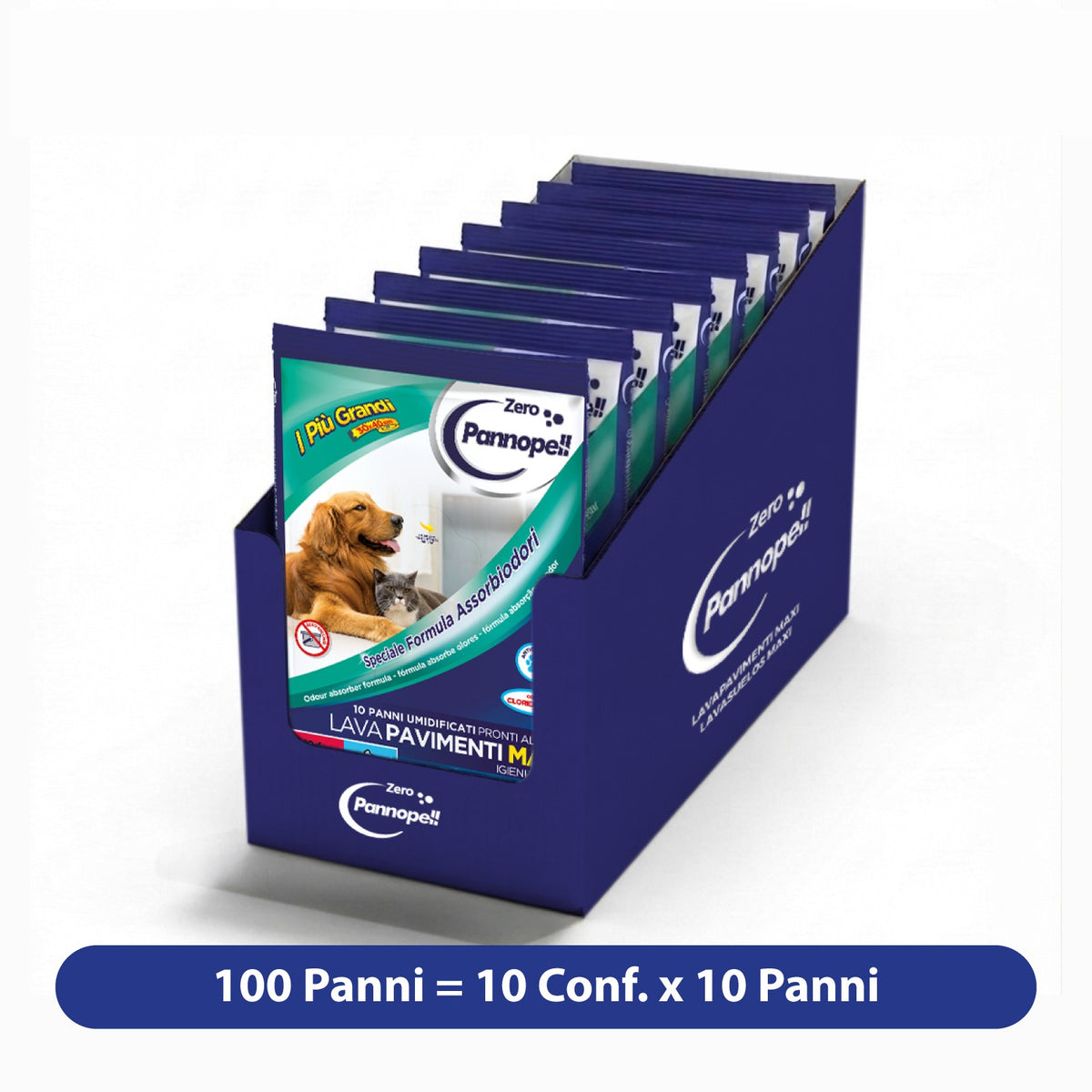Pannopell Lavapavimenti MAXI con Formula Assorbiodori- Speciale Pet
