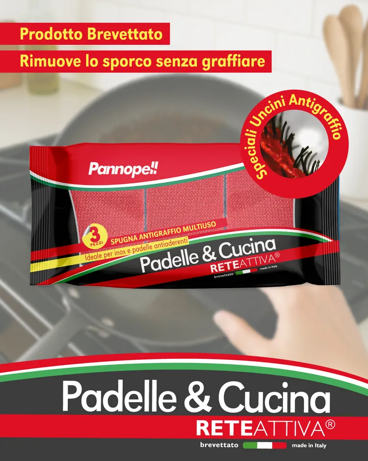 RETEATTIVA® PADELLE E CUCINA - 3 SPUGNE